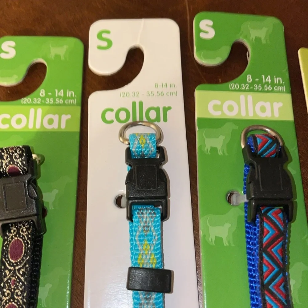 Lot of 3 Small 8-14” Peerless Pet Small Breed Dog Collar & 1 XS 6-8” Li’l Pets